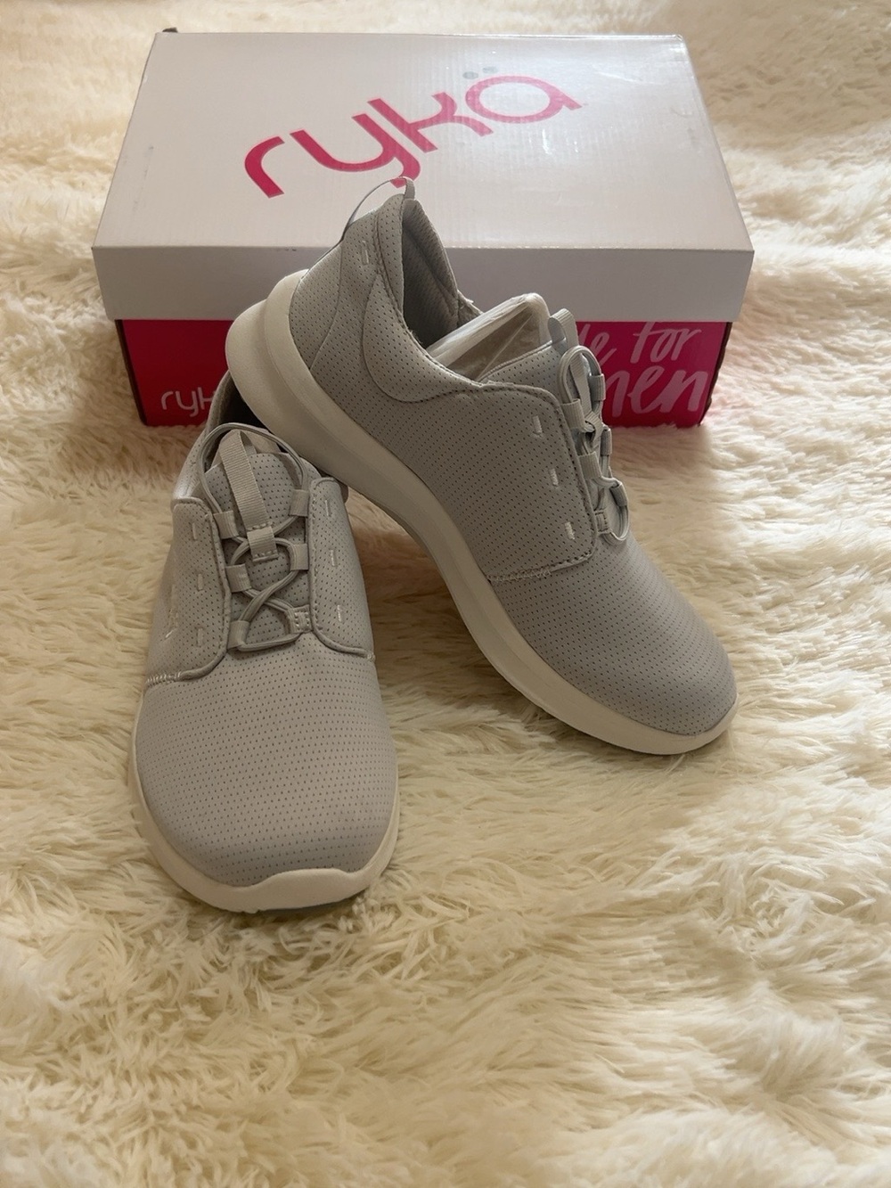 Ryka Women's Slip-On Sneakers in Light Gray